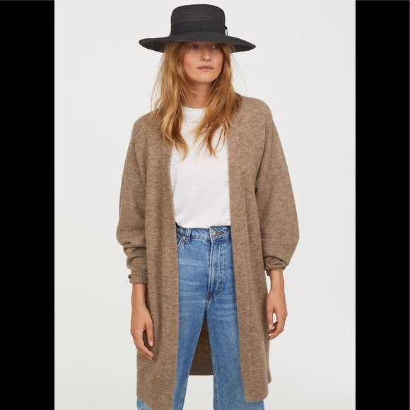 Eileen Fisher Sweaters - Eileen Fisher Italian Yarn Wool Brown Long Cardigan SzM